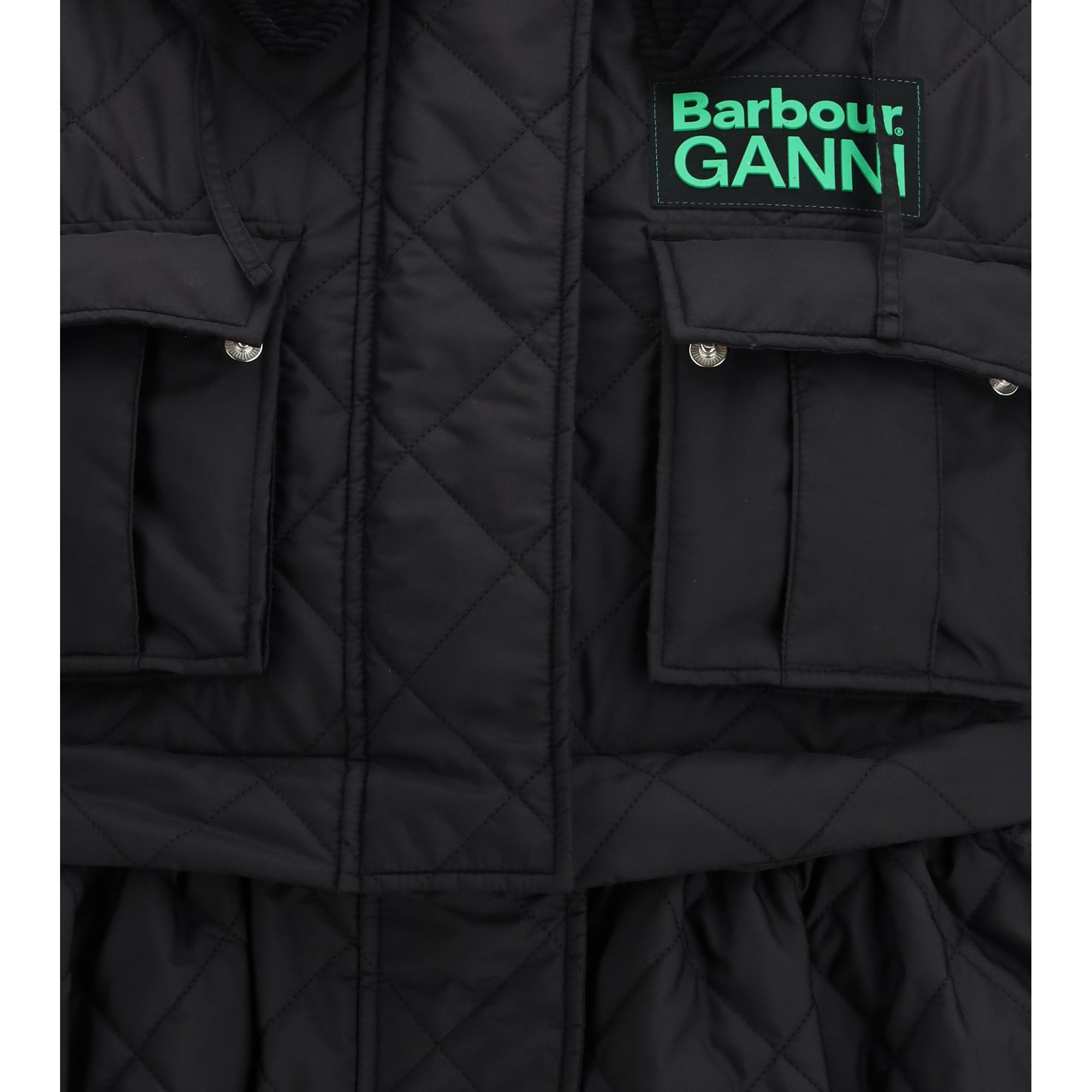 Quilted hooded Coat by Barbour x GANNI