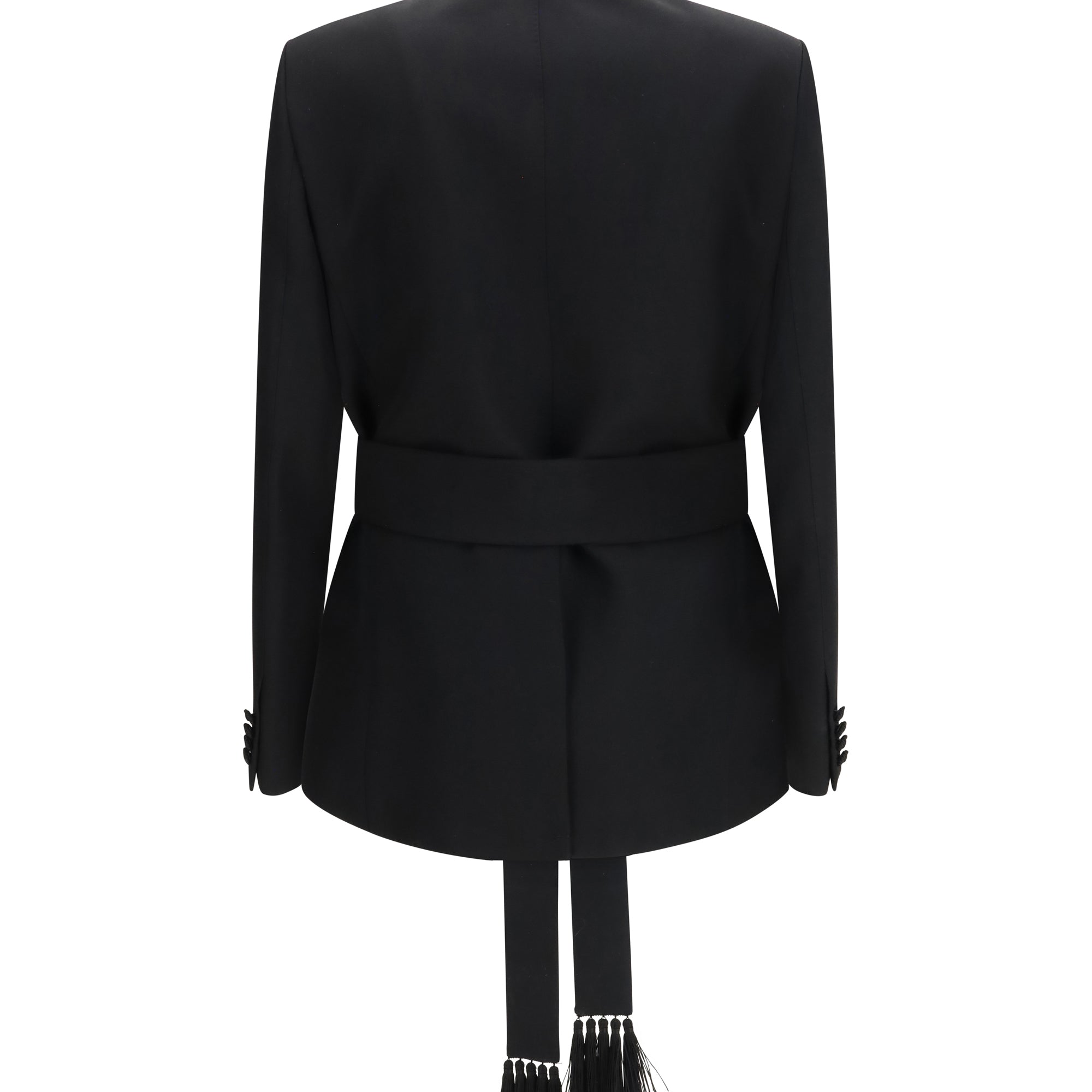 Double-breasted virgin wool Blazer with belt