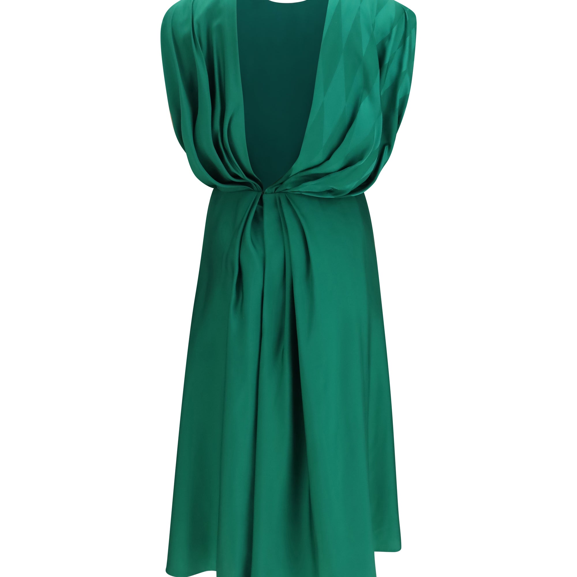 Midi silk Dress with twist detail