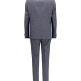 Striped viscose and cotton blend Suit
