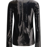 Long-sleeved sequin Top