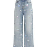 Poodle-print baggy Jeans