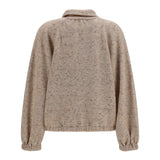 Oversized bouclé yarn Bomber Jacket with lurex