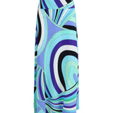 Iride print long Skirt