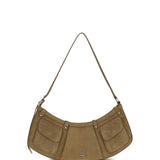 Large Pocket Body Shoulder Bag in suede