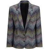 Single-breasted lamé viscose Blazer
