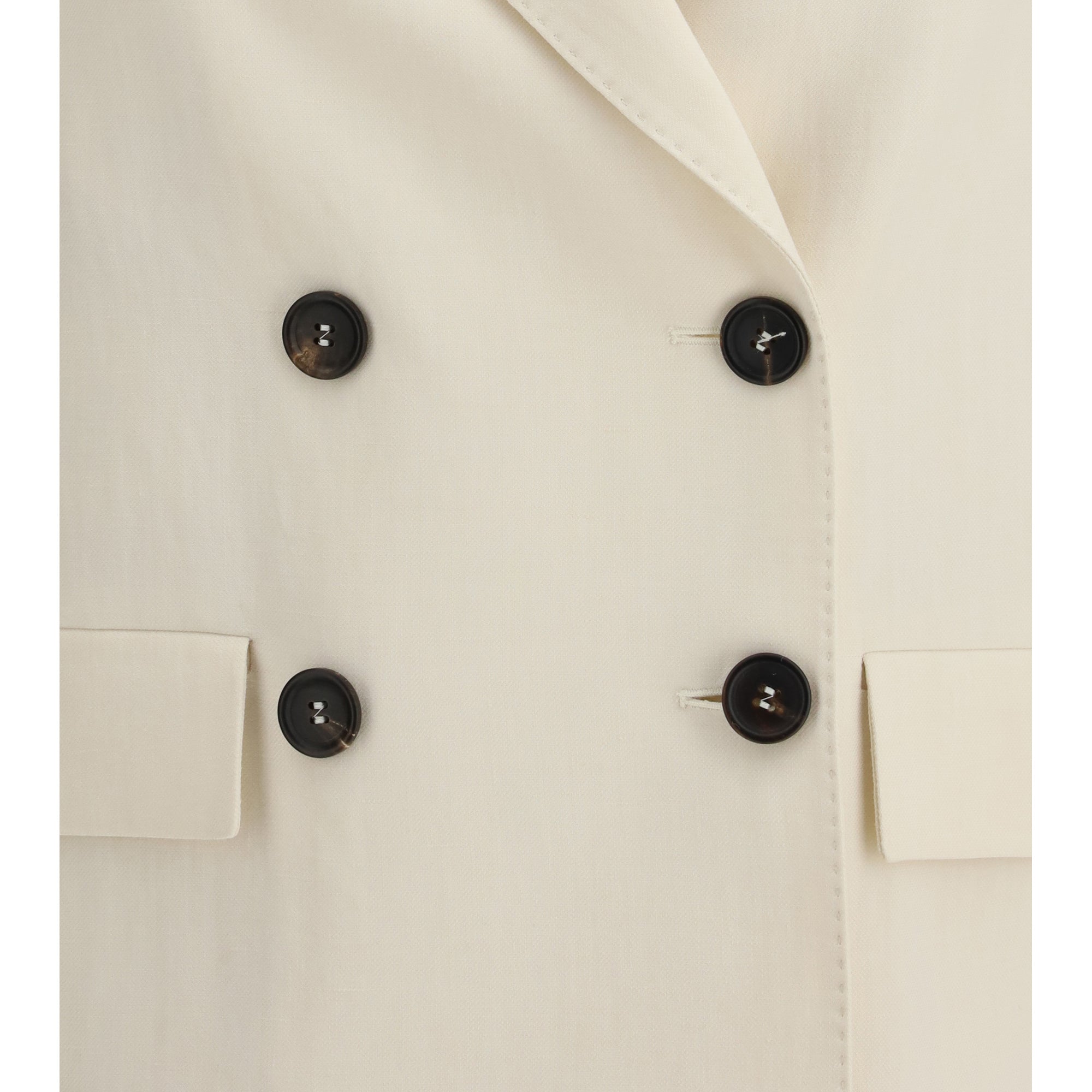 Fluid twill Jacket in viscose and linen with monile
