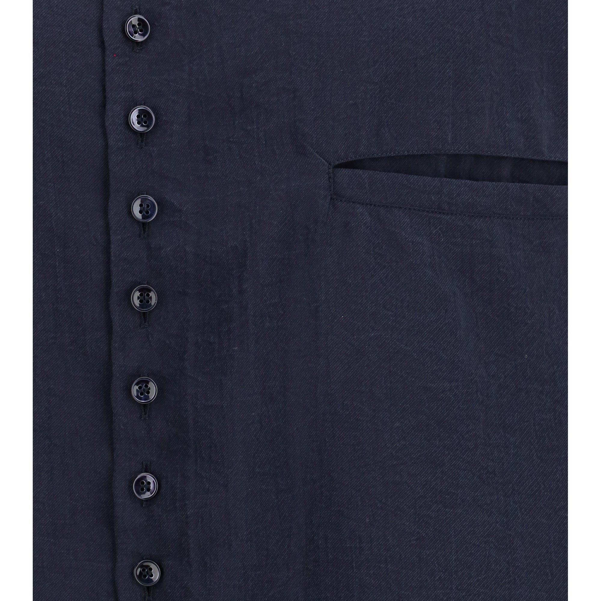 Washed silk Shirt with band collar
