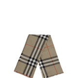 Check reversible wool and silk Scarf