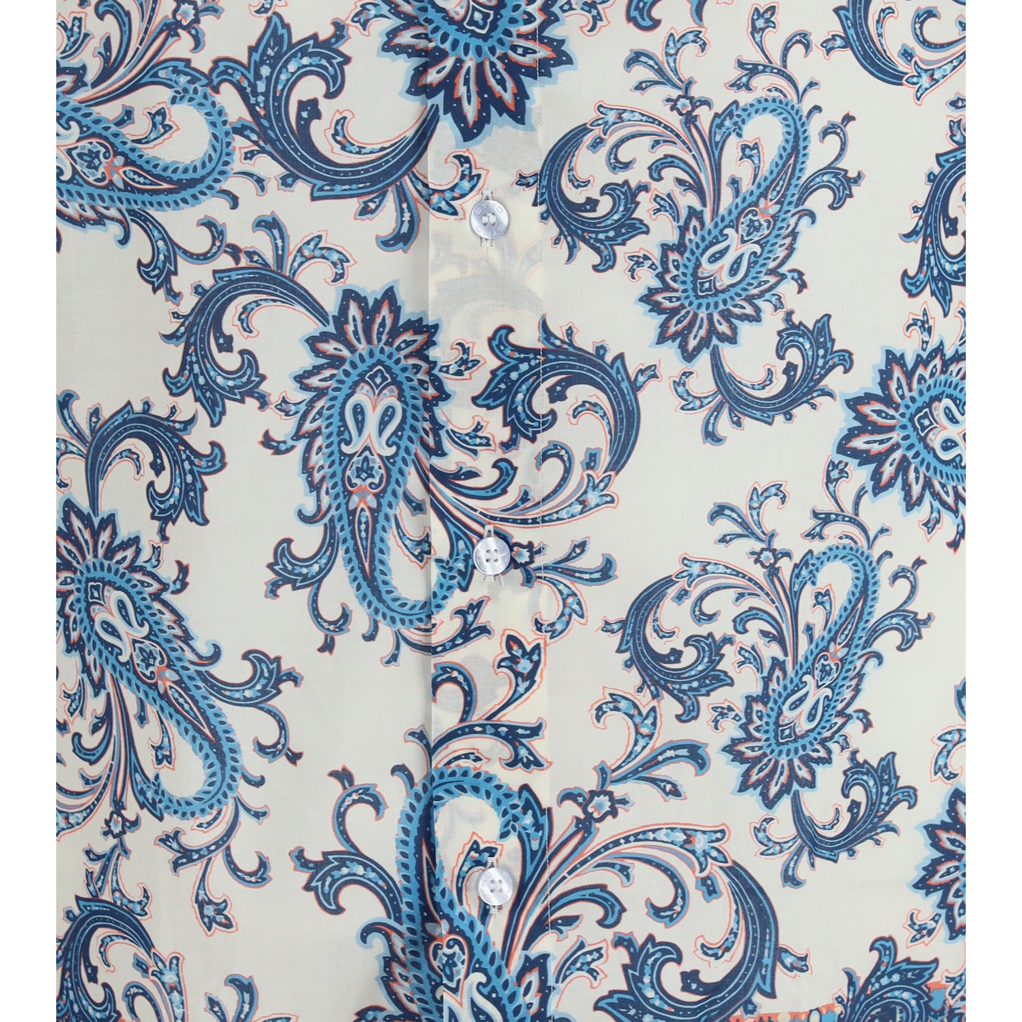 Cotton Shirt with floral and paisley motif
