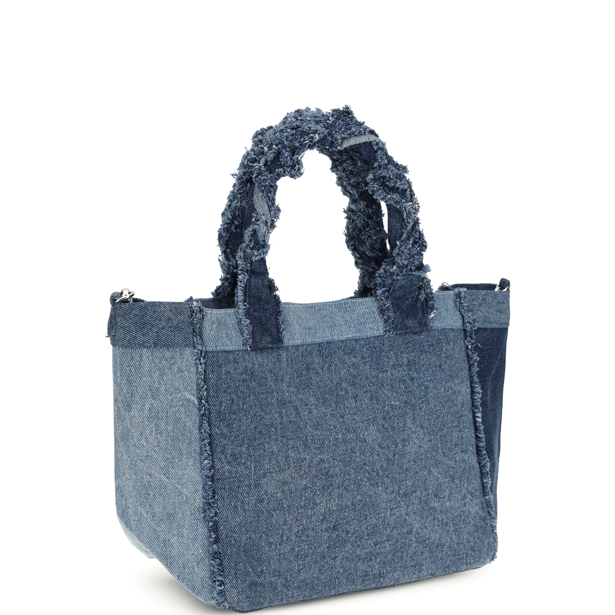 Small trapeze denim Shopper