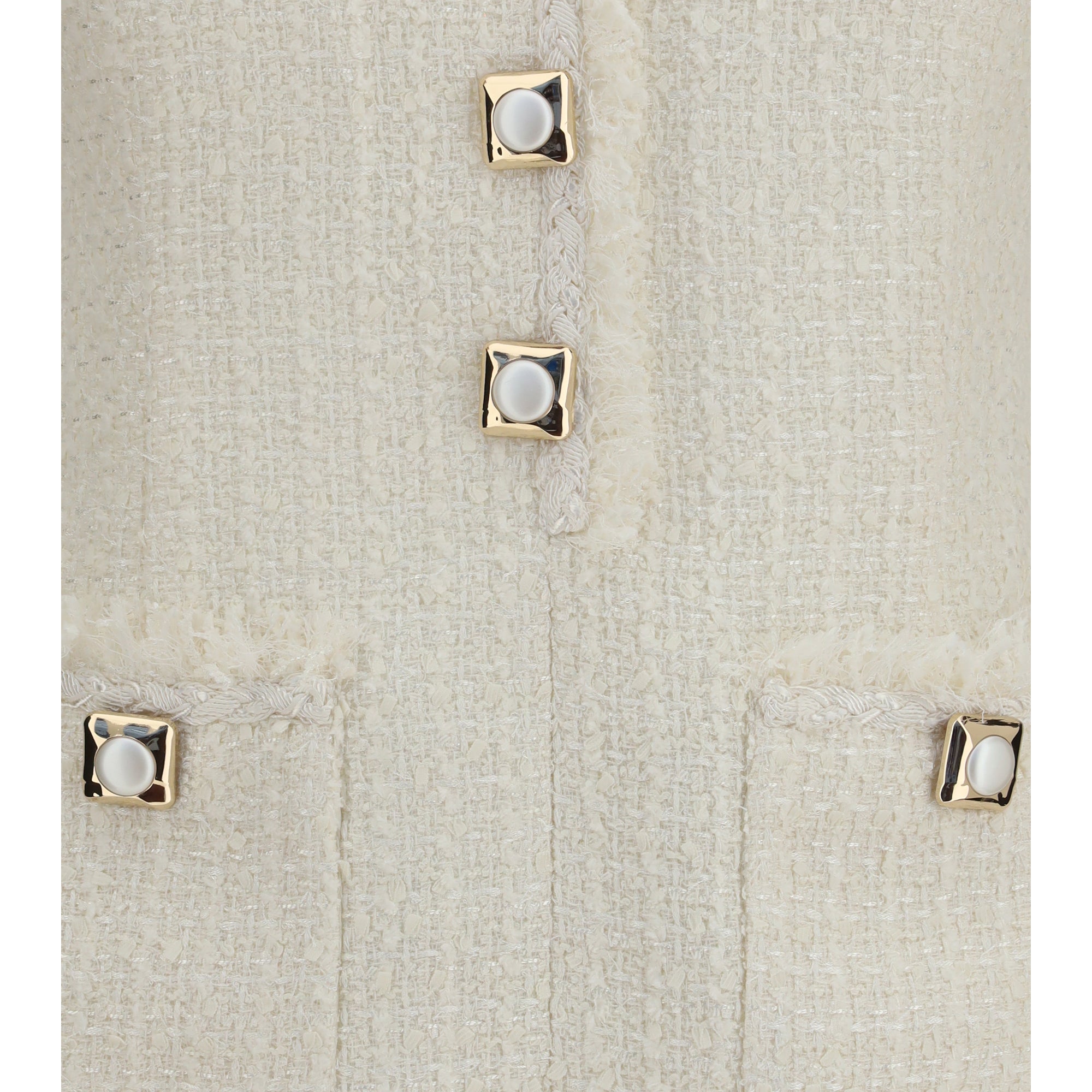 Sleeveless bouclé mini Dress