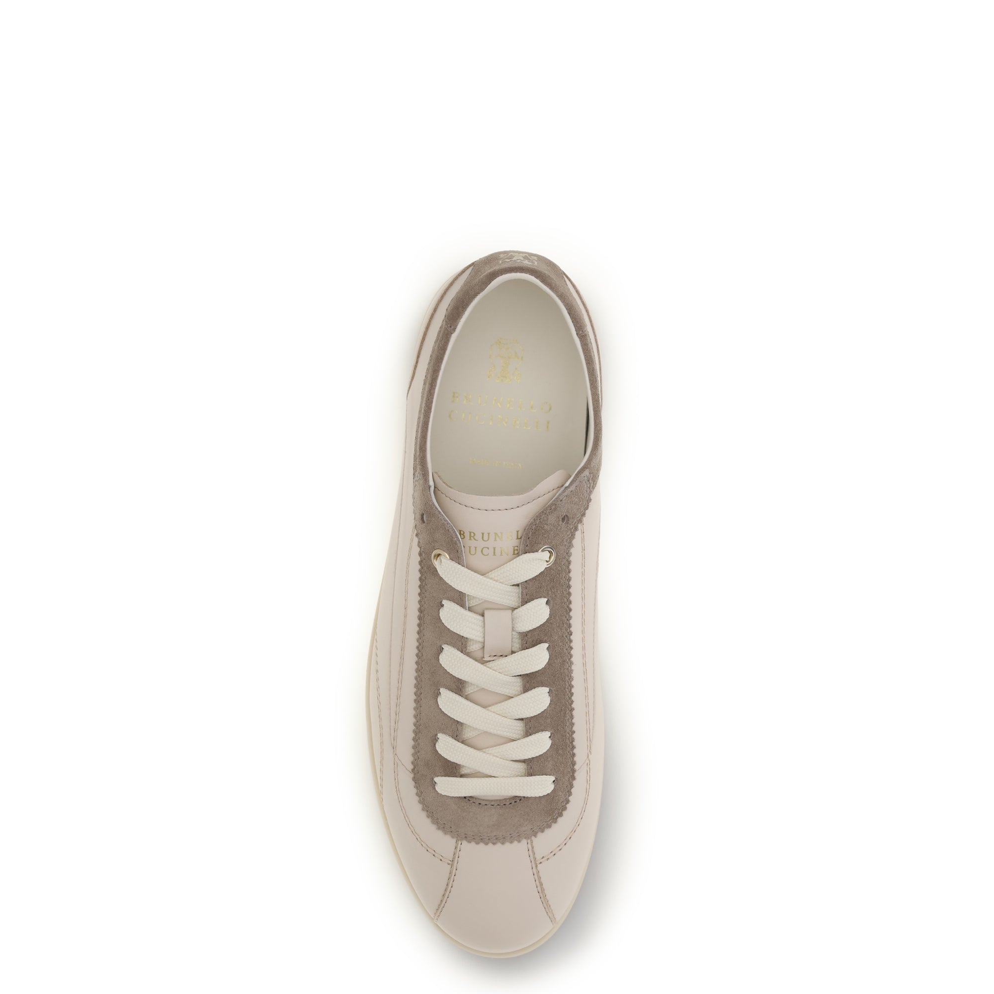 Leather and suede Sneakers with slim sole