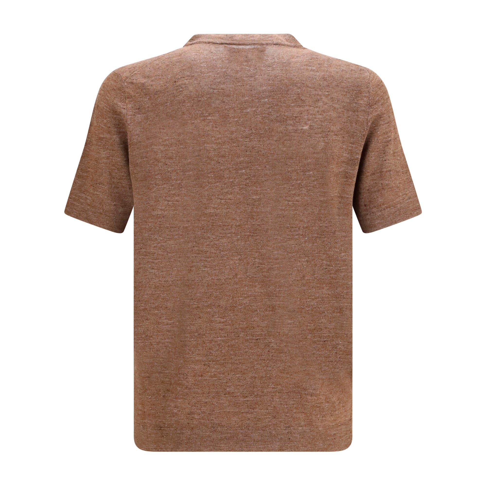Linen and cotton crewneck T-shirt
