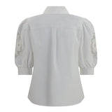 Shirt with Sangallo lace sleeves