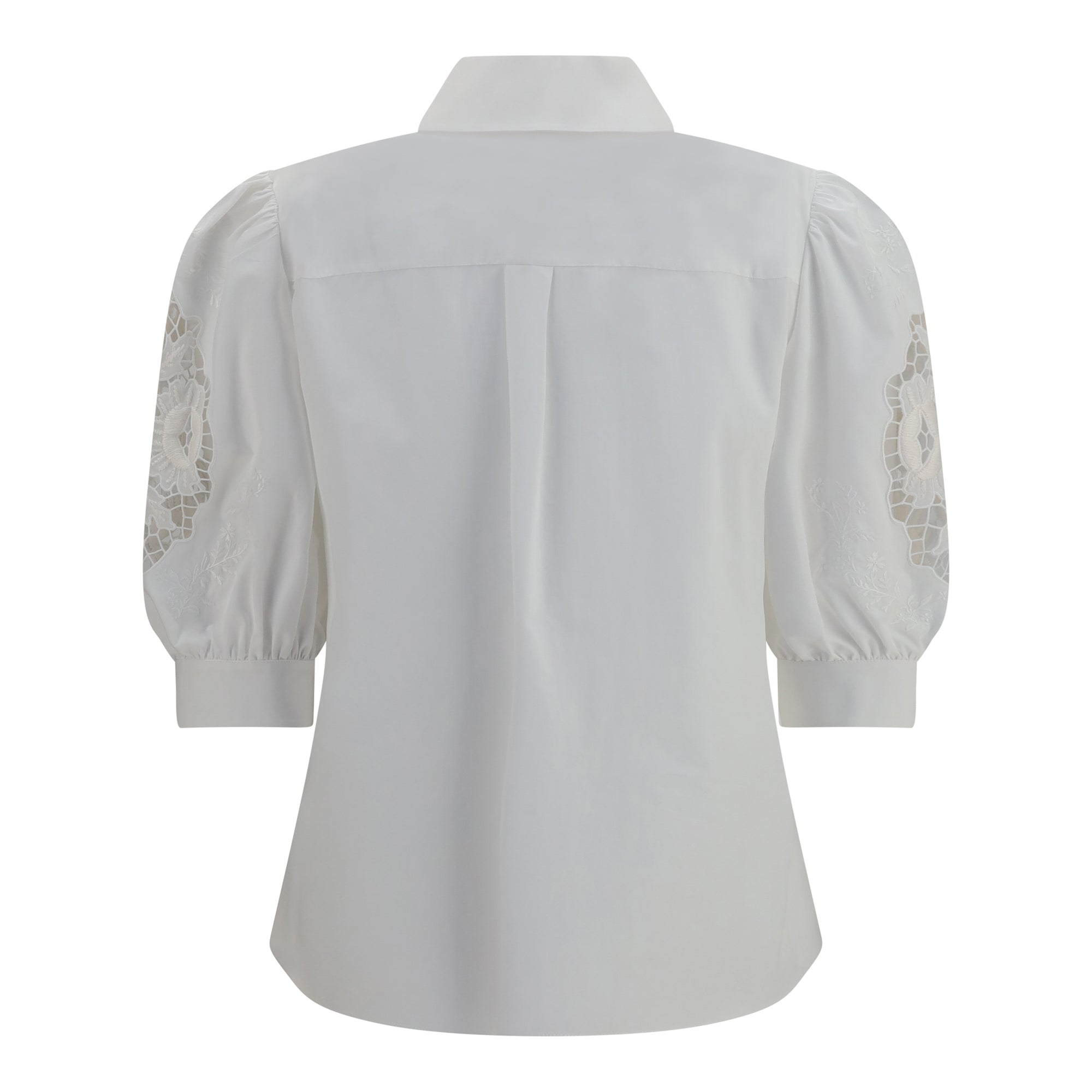 Shirt with Sangallo lace sleeves