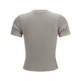 Short-sleeve ribbed T-shirt