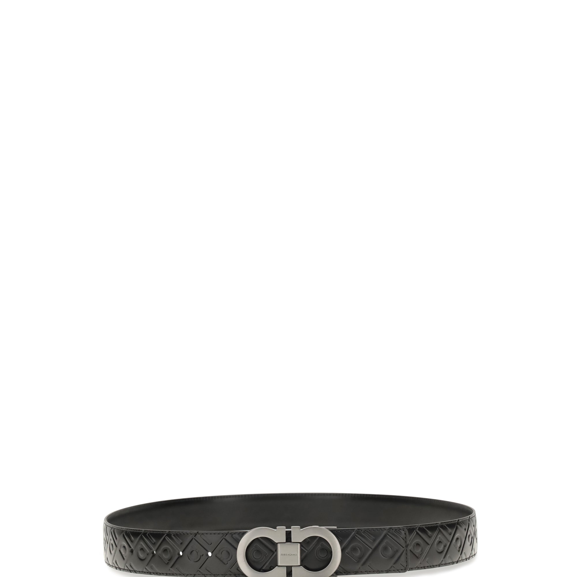 Reversible leather Gancini Belt