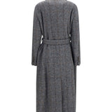 Long alpaca-blend Coat with belt