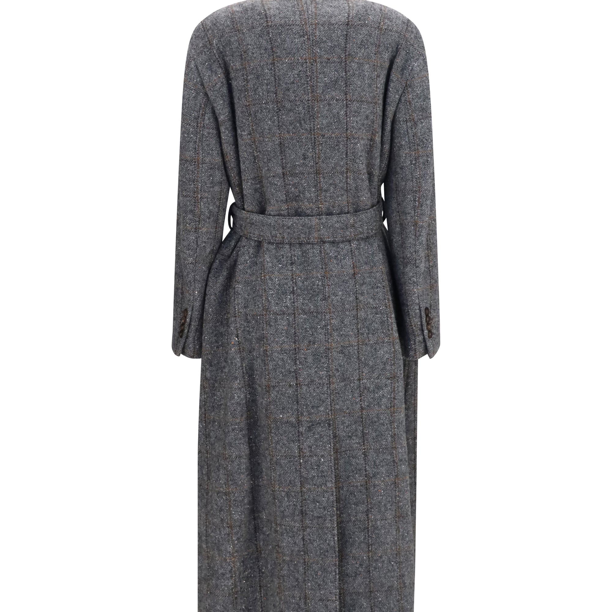 Long alpaca-blend Coat with belt