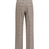 Tailored linen and wool-blend Pants