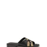Drift leather and Check Sandals