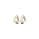 Golden Hammered Crystal Earrings