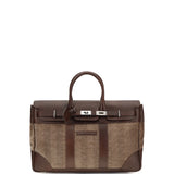 Travel Bag in leather and fabric