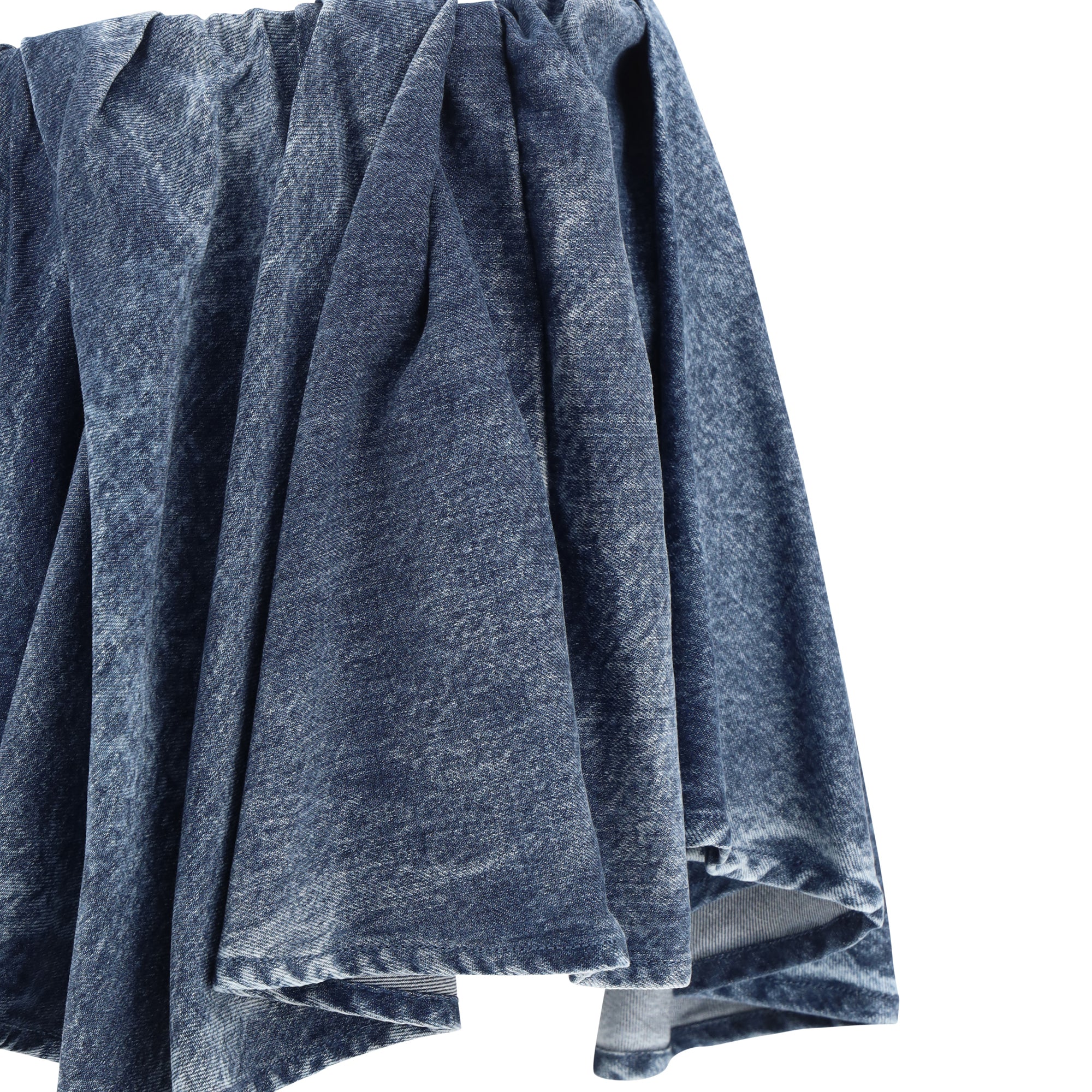 Asymmetrical denim patterned Skirt