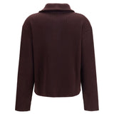 Ribbed zip Sweater