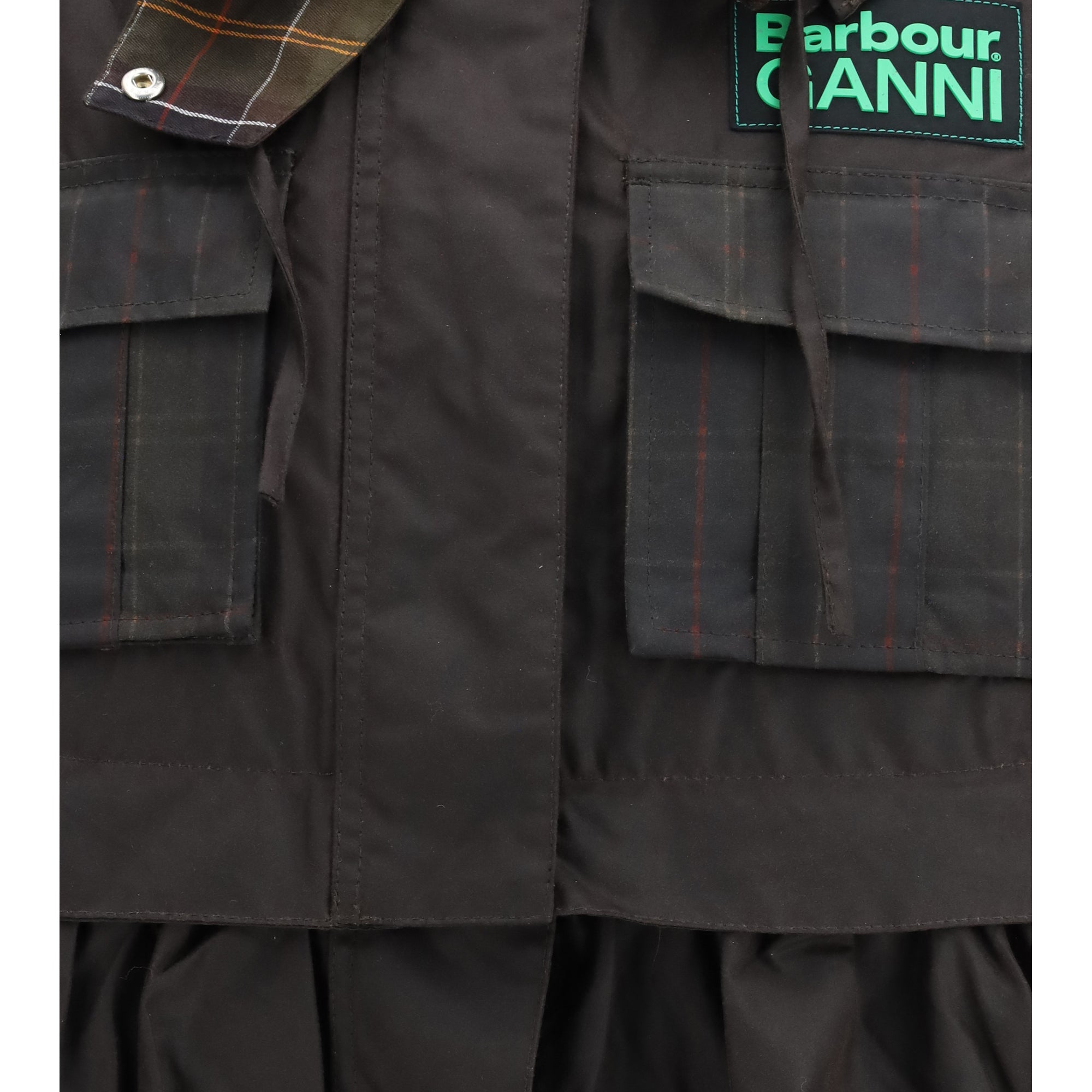 Waxed peplum Jacket by Barbour x GANNI