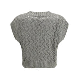 Silk blend sequined Vest