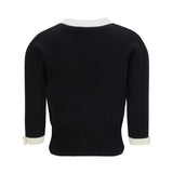 Bicolor v-neck Cardigan