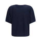 Short-sleeve cashmere and silk Sweater