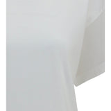 Cotton T-shirt with sheer sleeves and side panels
