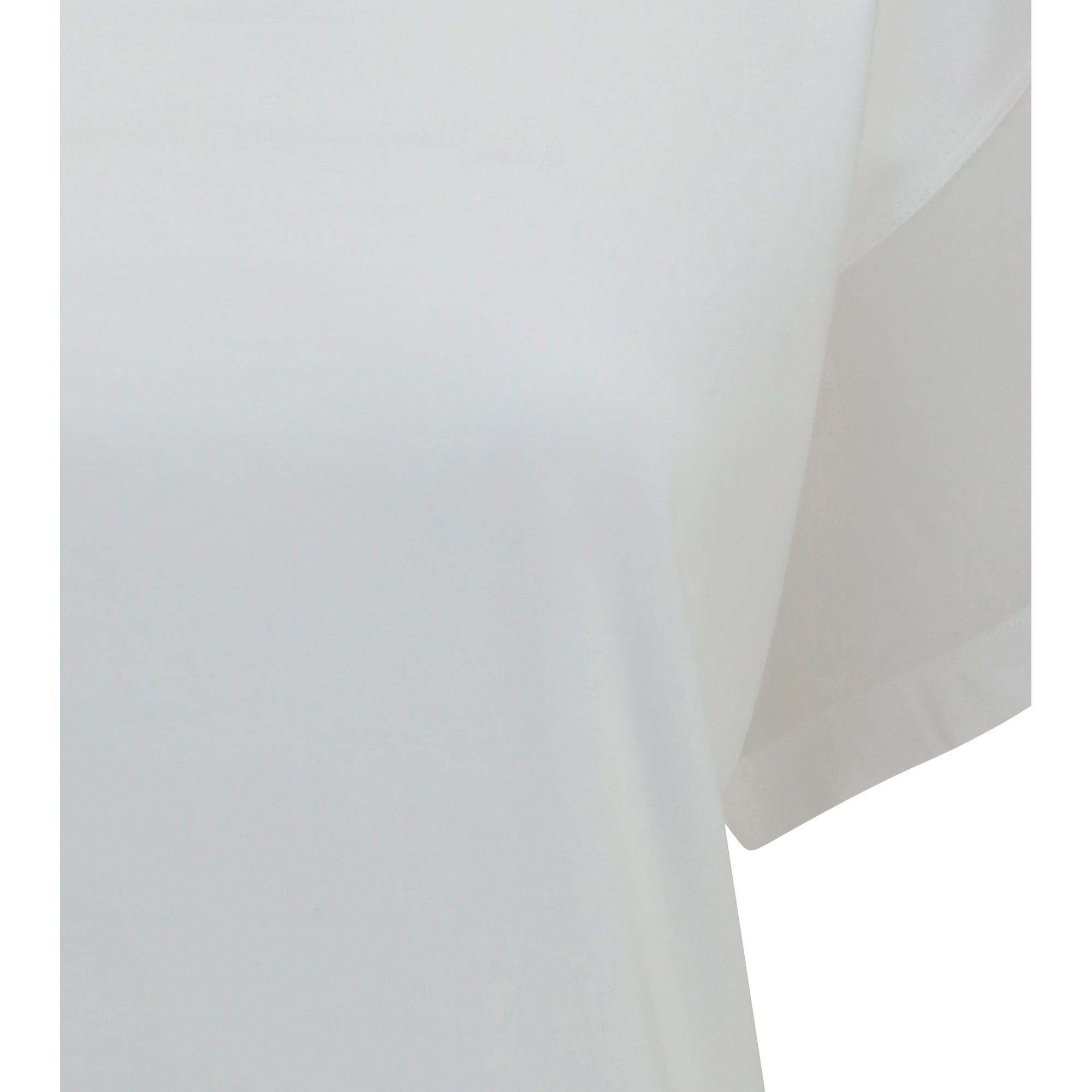 Cotton T-shirt with sheer sleeves and side panels