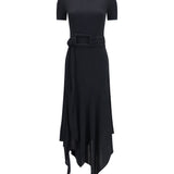 Belted jersey Dress
