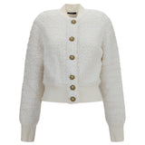 Tweed bomber Jacket with lion-head buttons