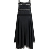 Silk maxi Dress with lace details