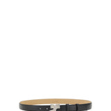 Belt with logo buckle