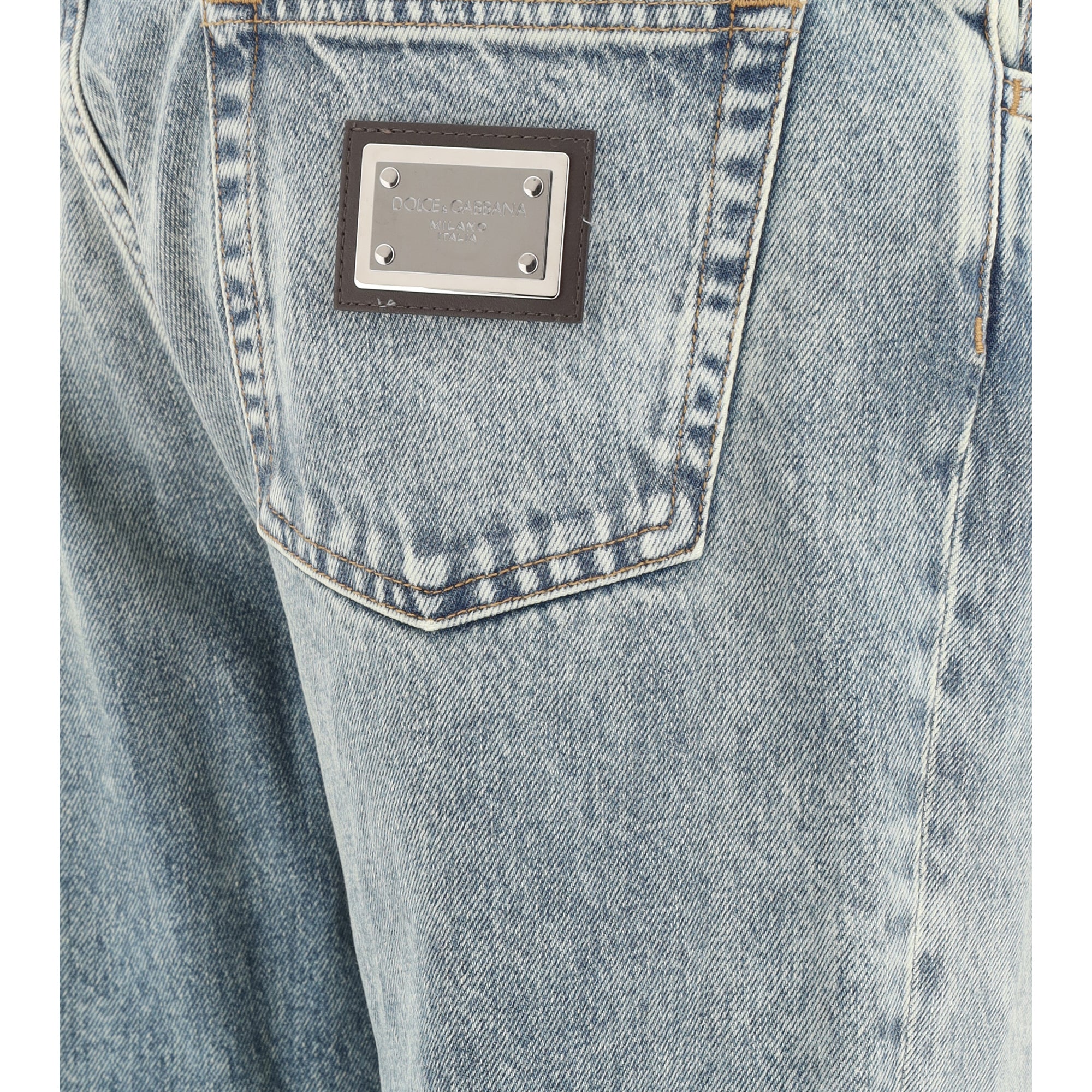 Worn-effect Jeans