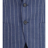 Single-breasted pinstripe Suit with patch pocket