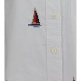 Oversized Sailboat-embroidered Shirt