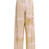 Printed silk twill Pants