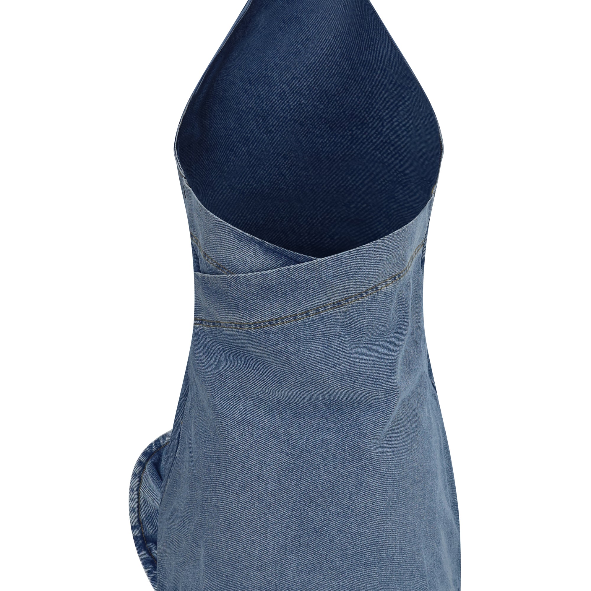 Halterneck denim mini Dress