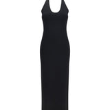 Halter-neck knit Dress