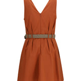 Pleated Dress with rope belt