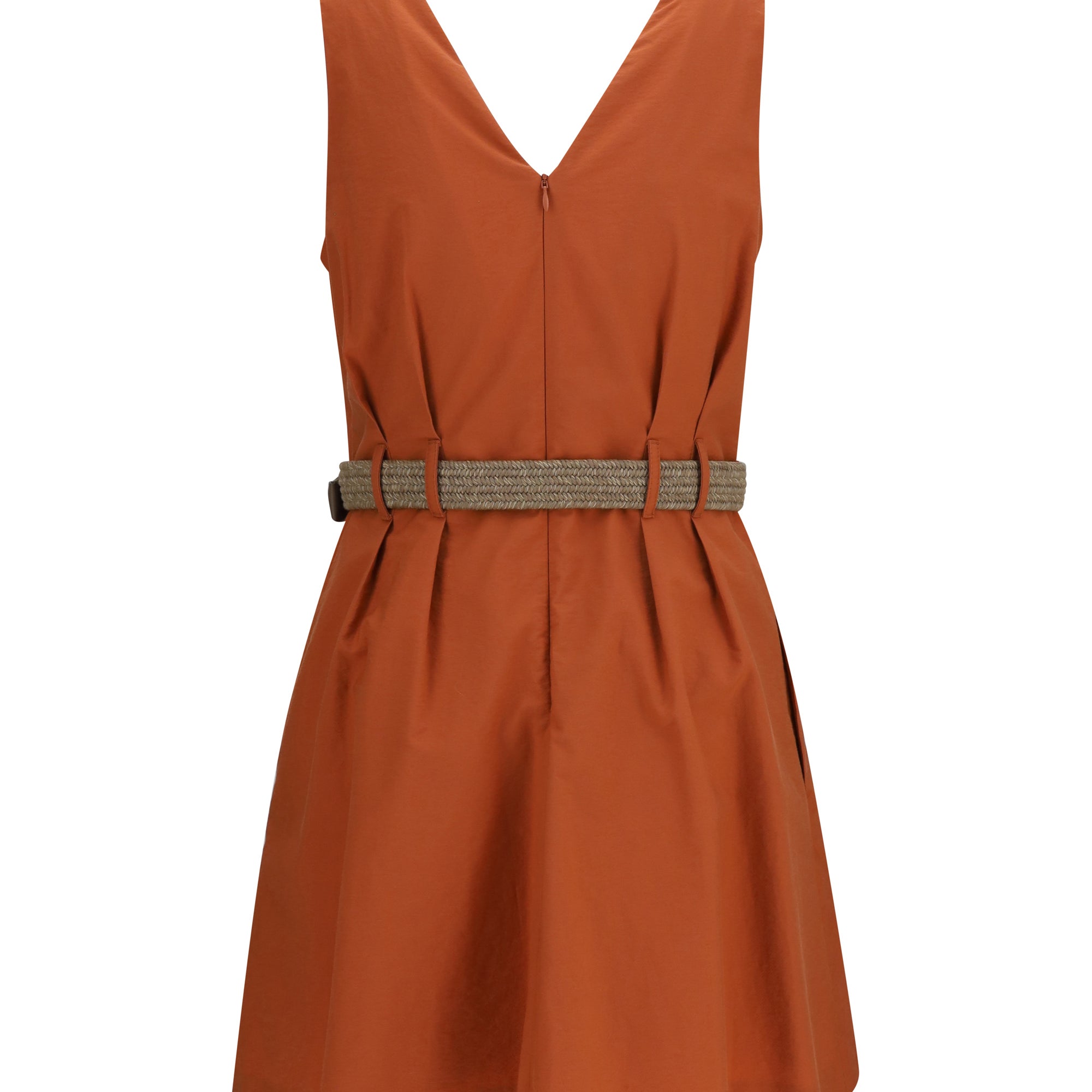 Pleated Dress with rope belt