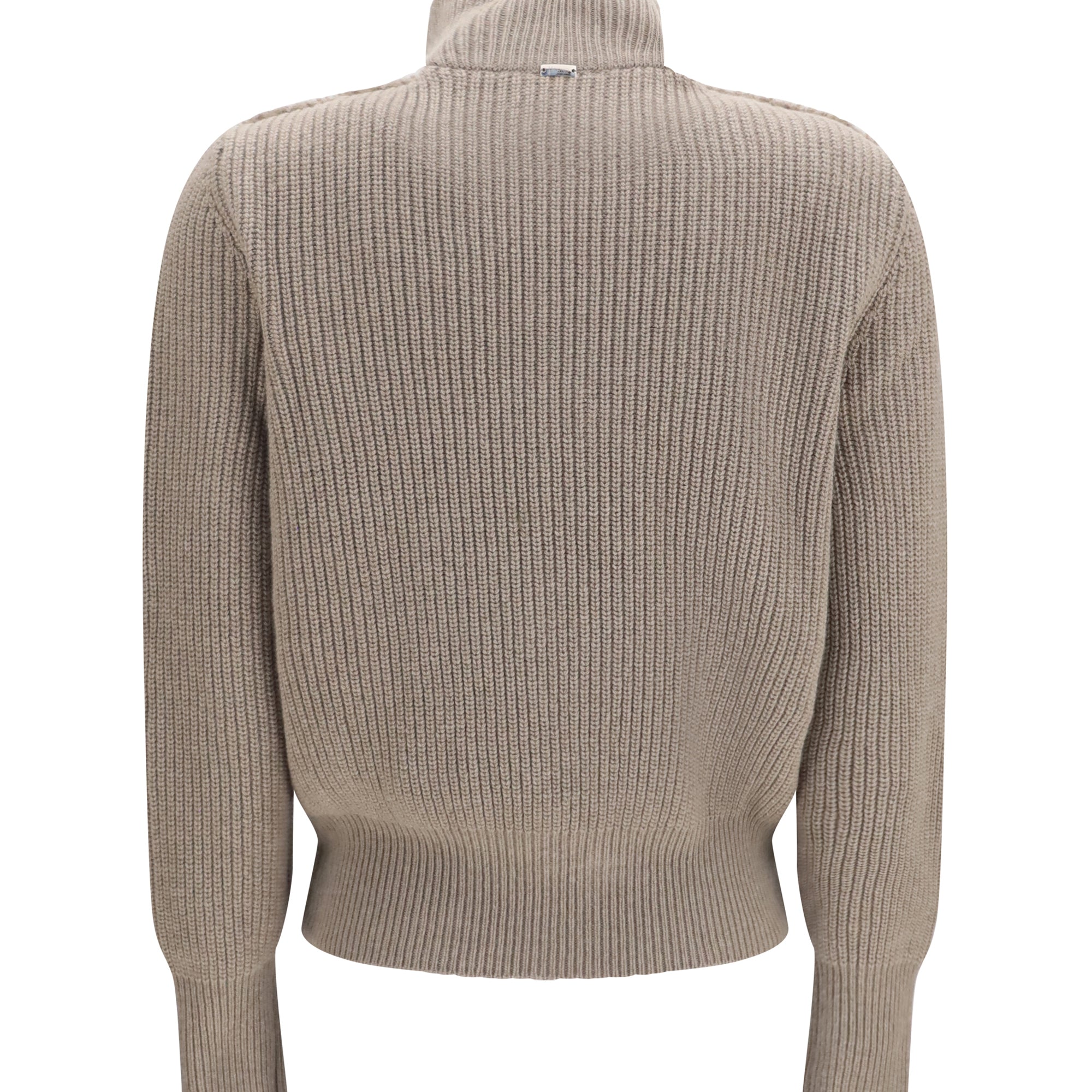 Resort ribbed pure wool Cardigan