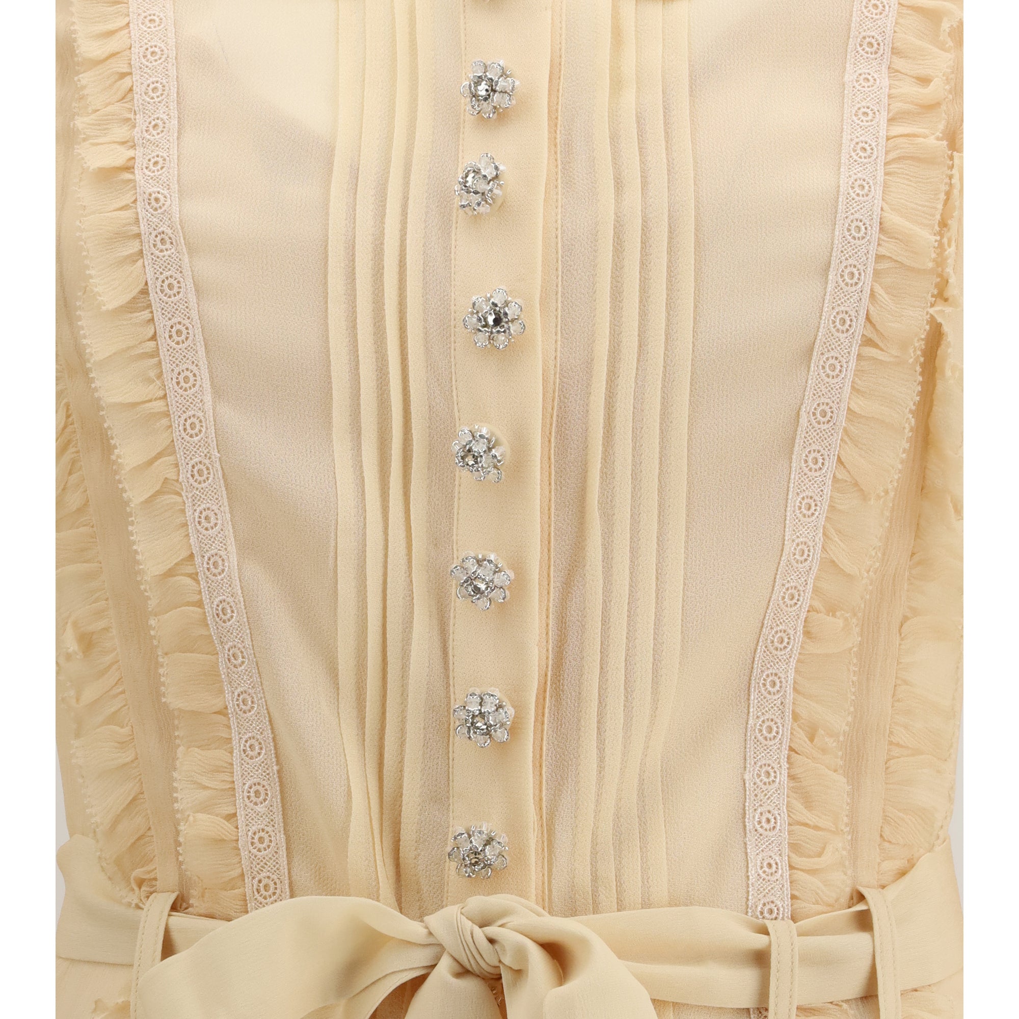 Pleated georgette mini Dress